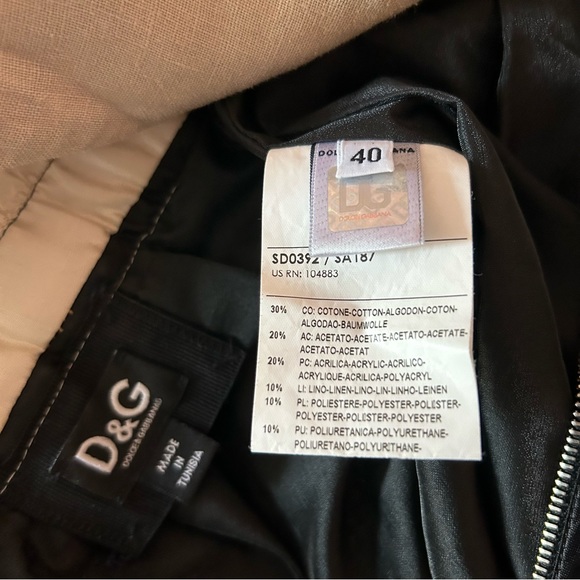 Dolce & Gabbana (D&G) Gold Foil Sleeveless Tweed Dress Sz 40 - Picture 7 of 8